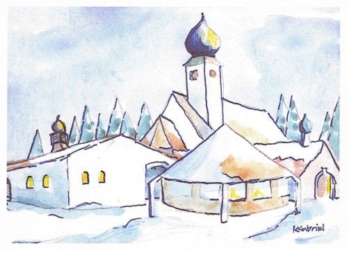 Bild Riederau im Schnee von Katrin Gabriel