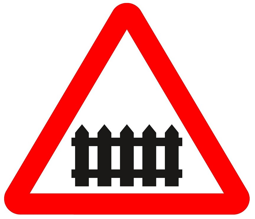 Verkehrszeichen Beschrankter Bahnübergang